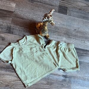 Stylish Kids' Green Short Sleeve Set